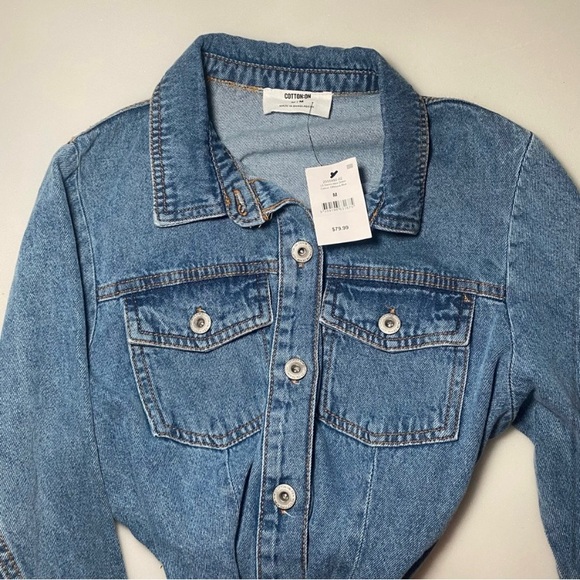 Blue Denim Mini Dress - Picture 4 of 5